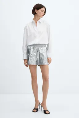 Shorts metalizados cintura elástica de Mango en Shorts para argentina