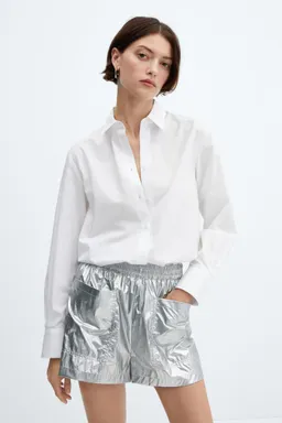Shorts metalizados cintura elástica de Mango en Shorts para argentina