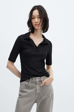 Chomba manga corta con botones de Mango en Camisas para argentina