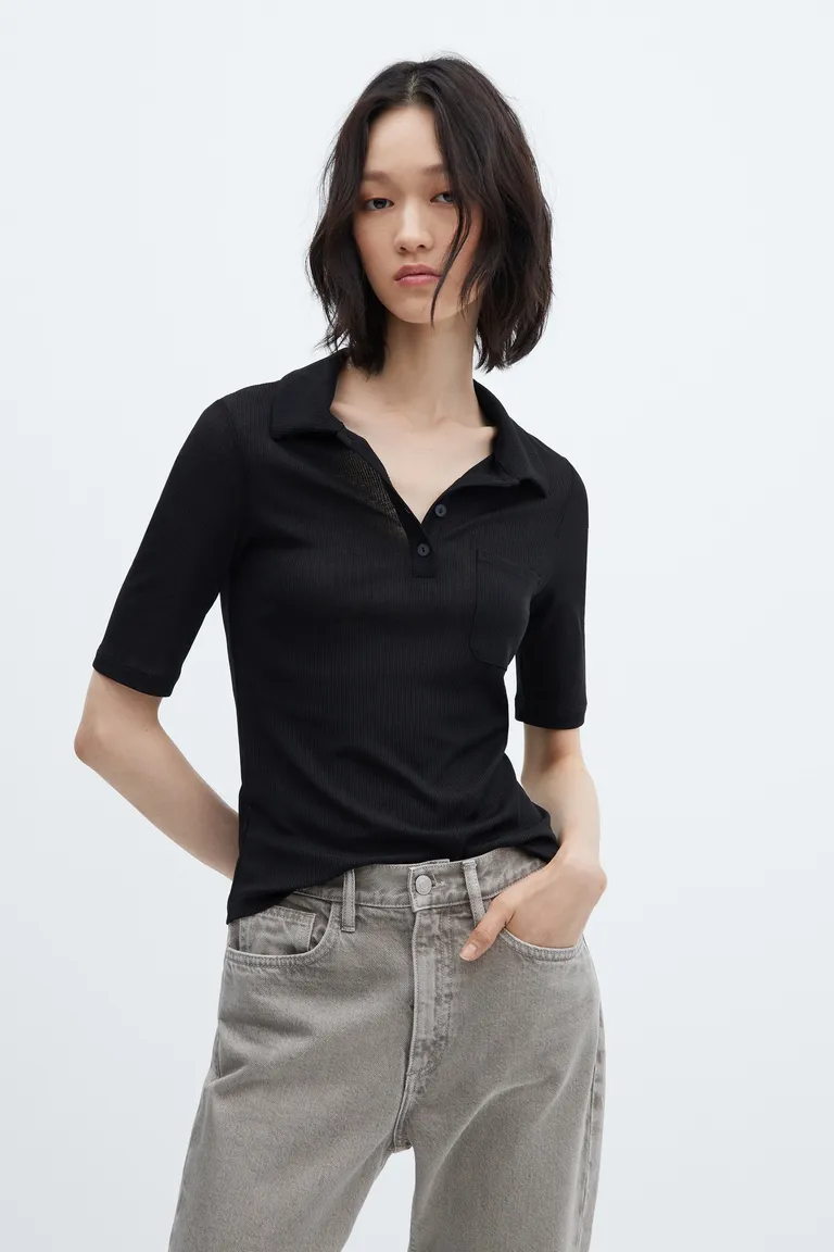 Chomba manga corta con botones de Mango en Camisas para argentina