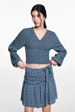 Falda estampada fruncida de Mango Teen en Faldas para argentina