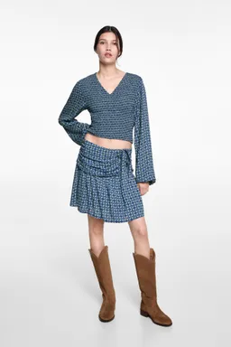 Falda estampada fruncida de Mango Teen en Faldas para argentina