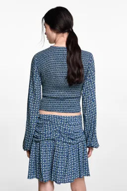 Falda estampada fruncida de Mango Teen en Faldas para argentina