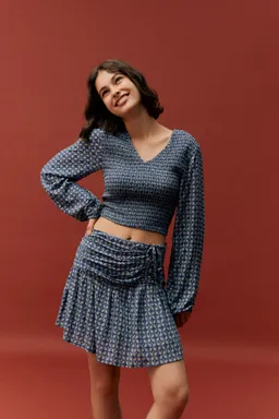 Falda estampada fruncida de Mango Teen en Faldas para argentina
