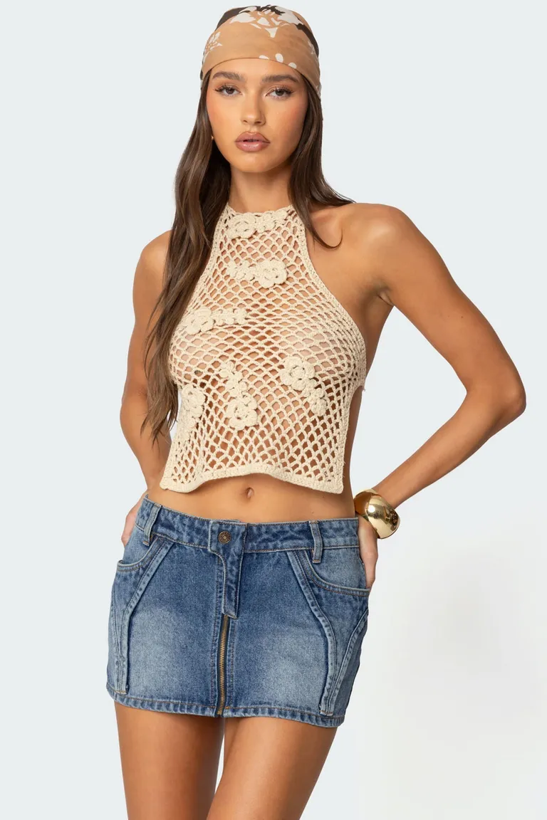Top crochet espalda descubierta de Edikted en Tops para argentina