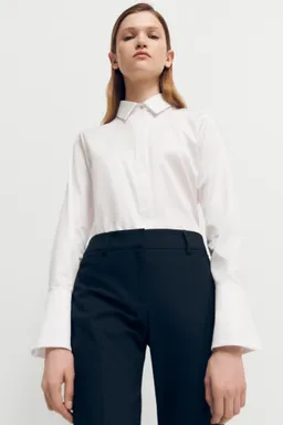 Camisa algodón manga acampanada de Mango en Camisas para argentina