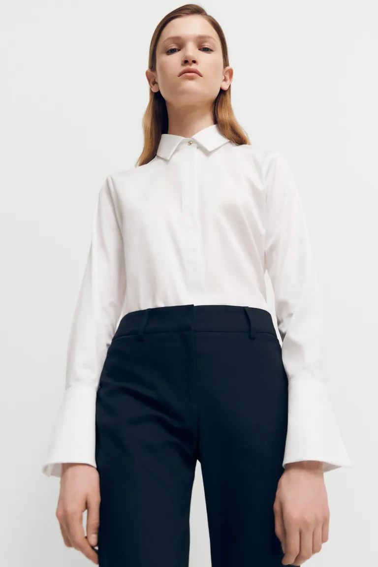 Camisa algodón manga acampanada de Mango en Camisas para argentina
