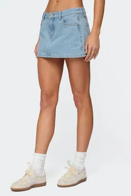 Minifalda denim lazos bordados de Edikted en Faldas para argentina