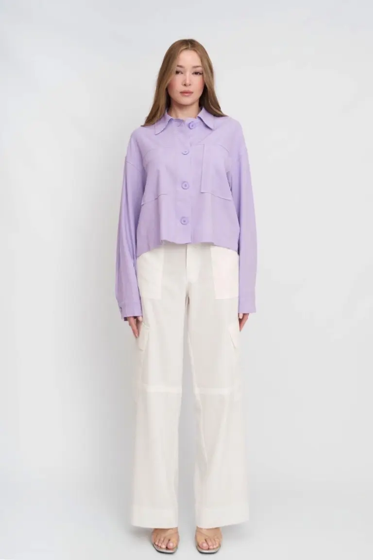 Camisaco Crop Lino de Hesed en Tops para argentina