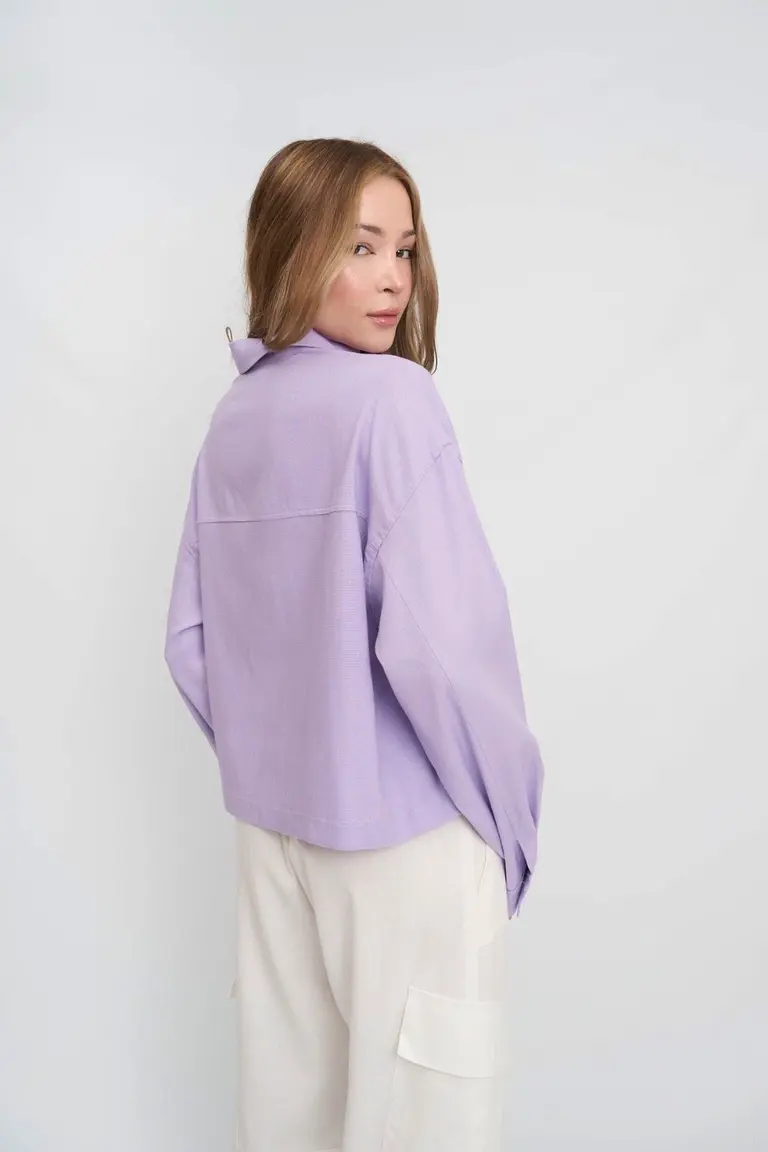 Camisaco Crop Lino de Hesed en Tops para argentina