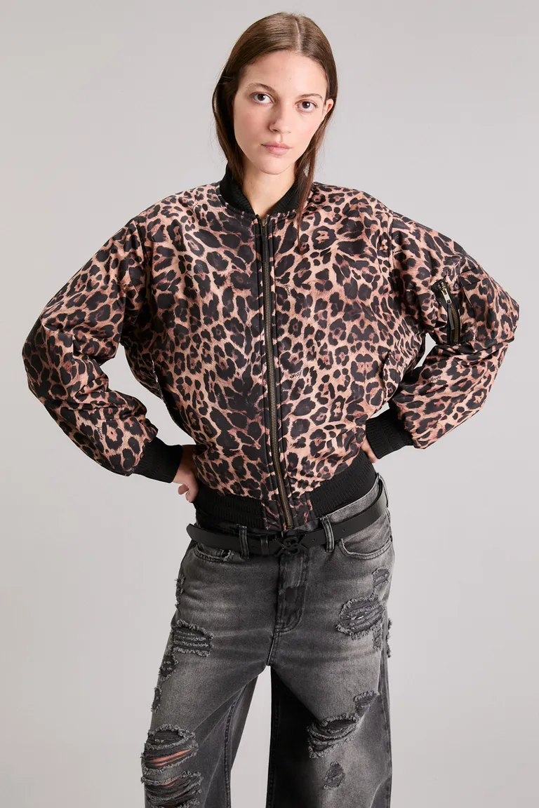 Chaqueta bomber de estampado de leopardo con detalles exclusivos de Kosiuko en Chaquetas para argentina