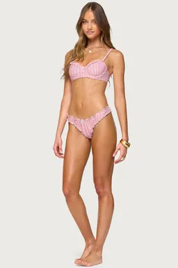 Top bikini rayado con volados de Edikted en Swimwear y Beachwear para argentina