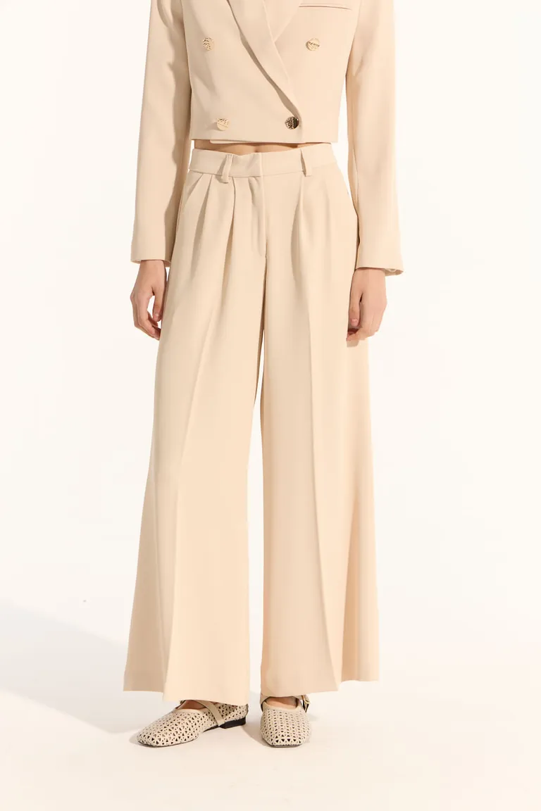 Pantalón ancho de pierna holgada con presillas y broche en la cintura de Portsaid en Pantalones para argentina