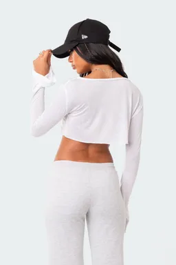 Crop top transparente crudo de Edikted en Tops para argentina
