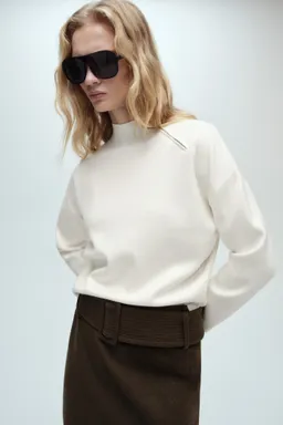 Sweater cuello perkins cremallera de Mango en Buzos y Sweaters para argentina