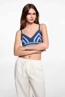 Pantalón recto lino de Mango Teen en Pantalones para argentina
