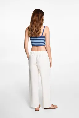 Pantalón recto lino de Mango Teen en Pantalones para argentina