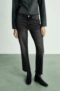 Jeans rectos crop de Mango en Pantalones para argentina