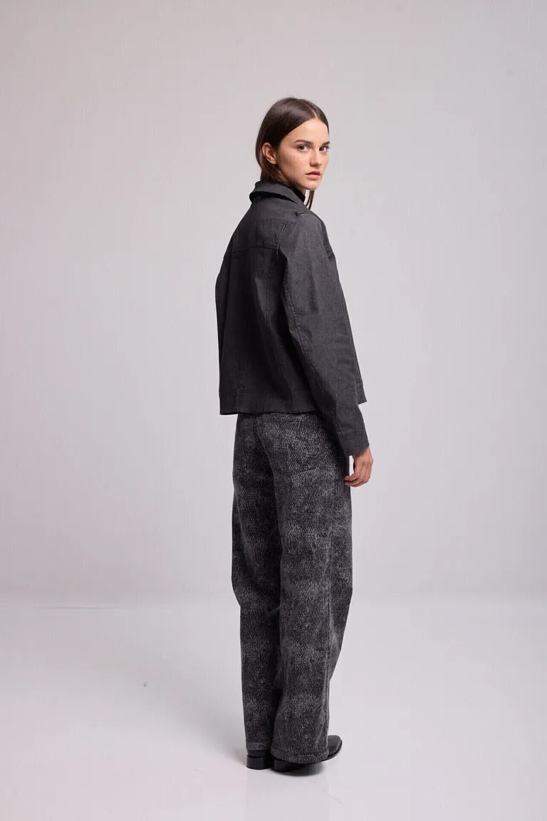 Chaqueta reversible de mujer con cuello camisero y cierre frontal de corte cuadrado de Kill en Chaquetas para argentina