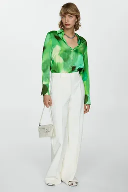 Camisa satinada estampada de Mango en Camisas para argentina
