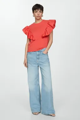 Remera algodón volantes de Mango en Remeras para argentina