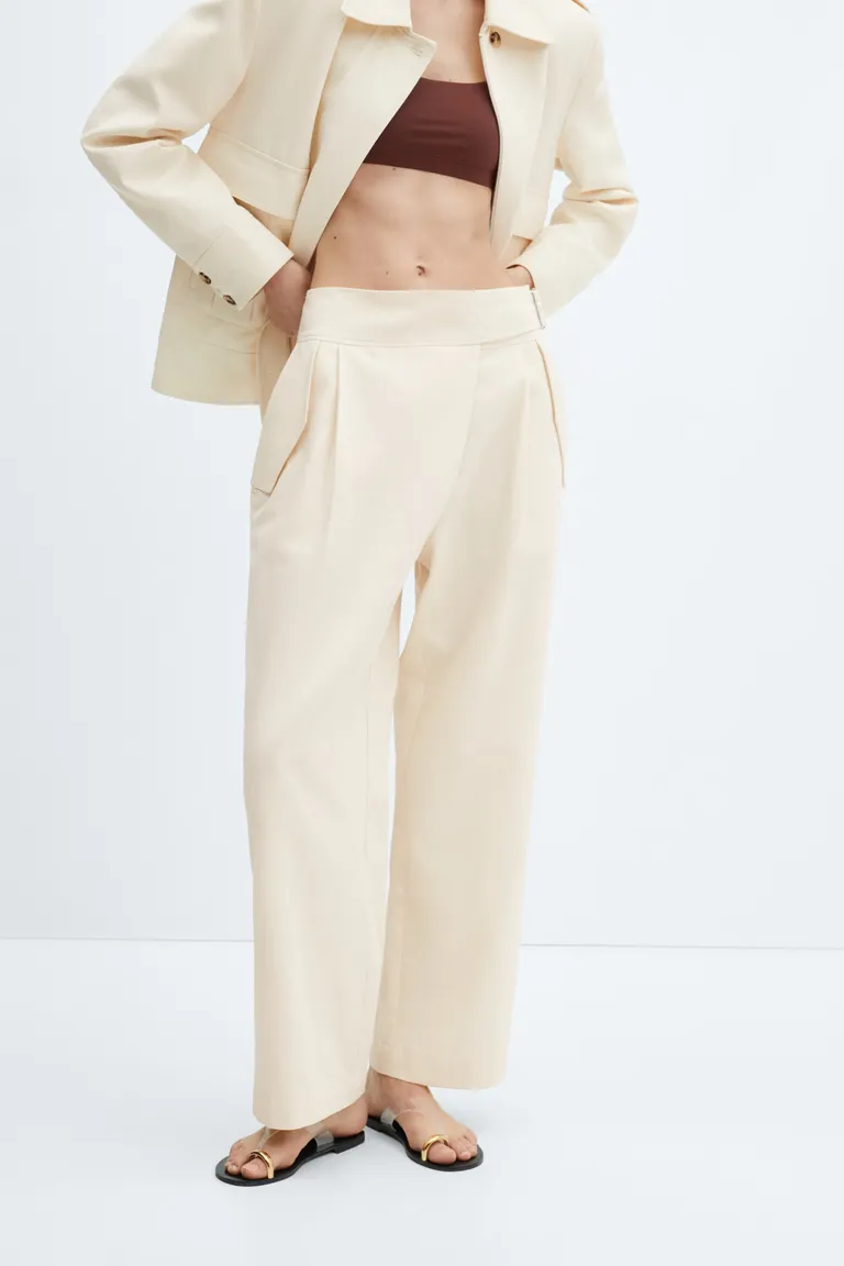 Pantalón pinzas cruzado de Mango en Pantalones para argentina