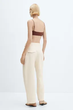 Pantalón pinzas cruzado de Mango en Pantalones para argentina