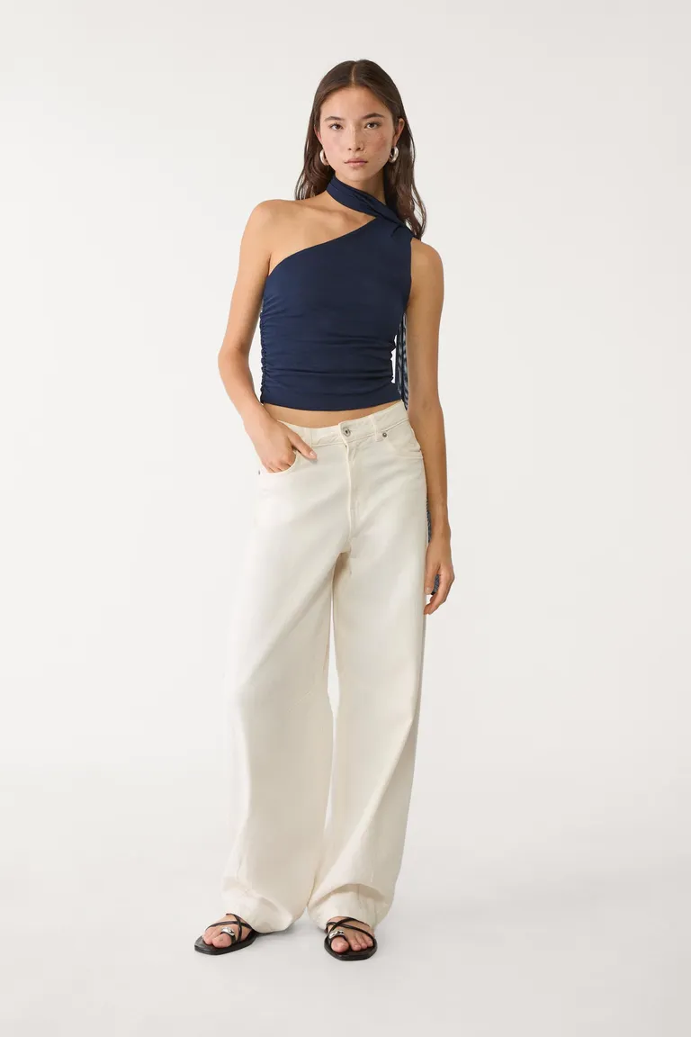 Top asimétrico de tul de Stradivarius en Tops para argentina