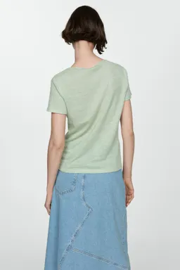 Remera lino manga corta de Mango en Remeras para argentina