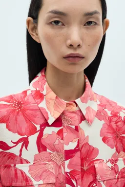 Camisa estampado floral bolsillos de Mango en Camisas para argentina