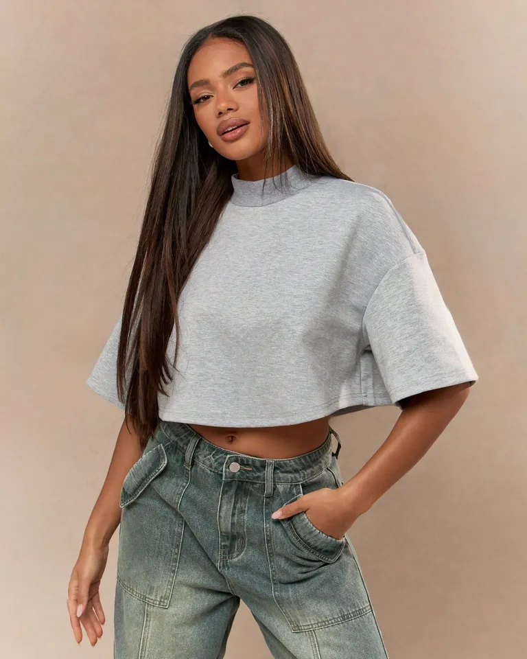 Camiseta corta holgada logo espalda de Missguided en Tops para argentina