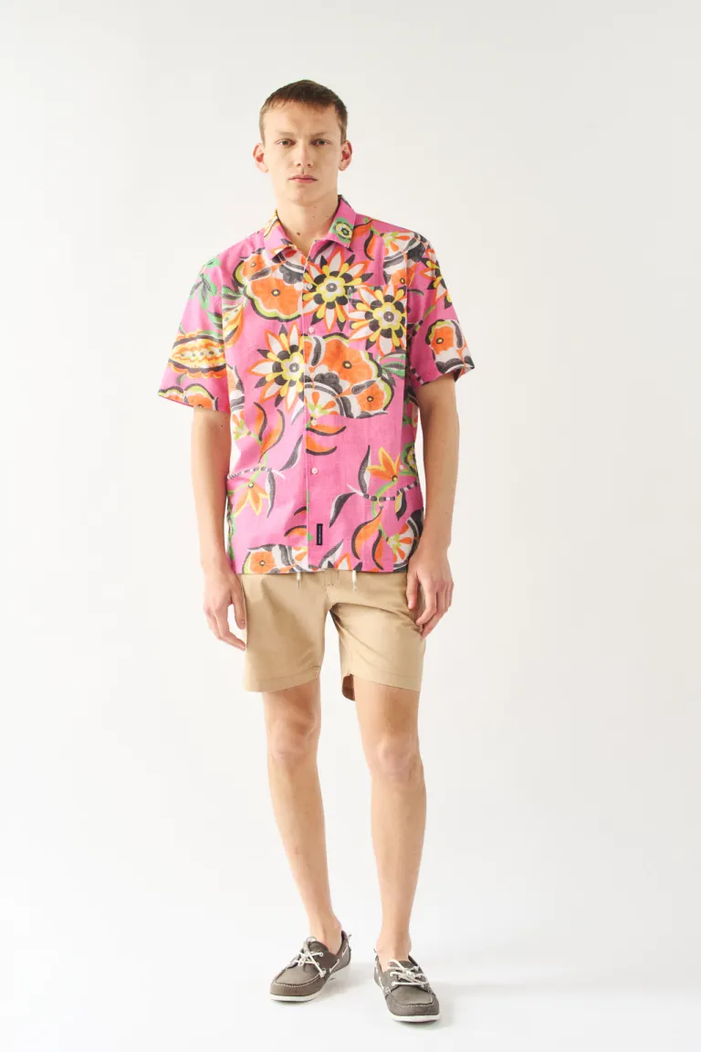 Camisa estampada de manga corta con diseño floral y tonos brillantes de Bensimon en Camisas para argentina