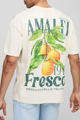 Remera oversized estampado limón amalfi de Boohooman en Remeras y Polos para argentina