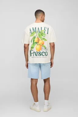 Remera oversized estampado limón amalfi de Boohooman en Remeras y Polos para argentina