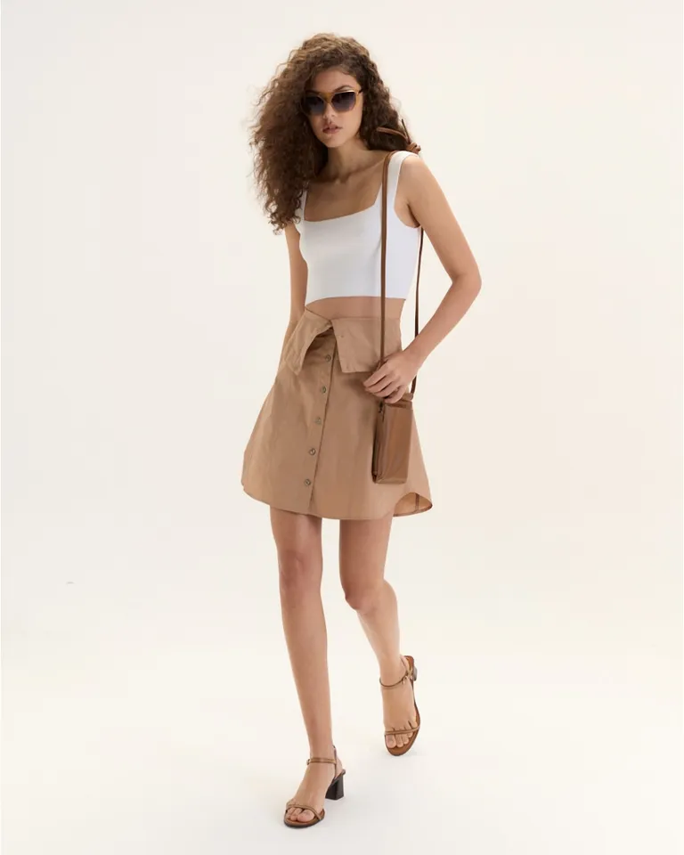 Falda corta con recortes y lazos en la espalda - Estilo único y elegante de Blue Sheep en Faldas para argentina