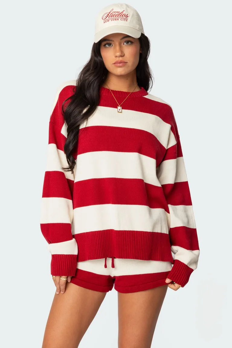 Sweater rayado oversize riley de Edikted en Buzos y Sweaters para argentina