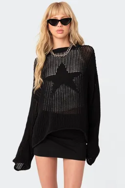 Sweater oversize estrellas de Edikted en Buzos y Sweaters para argentina