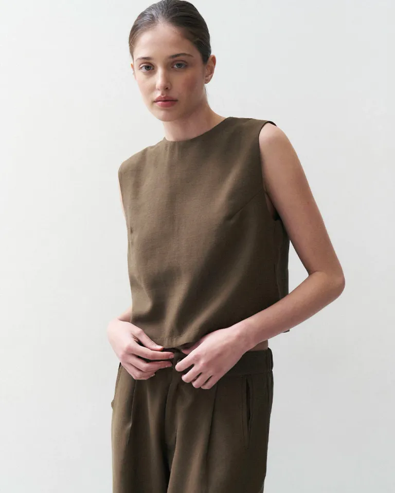 Top con Cartera de Botones Marmolados en la Espalda - Elegancia y Estilo en un Diseño Moderno de Sky en Tops para argentina