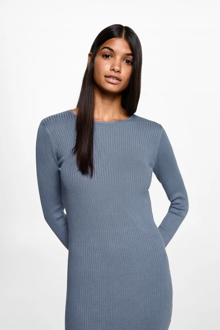 Vestido largo canalé de Mango Teen en Vestidos para argentina
