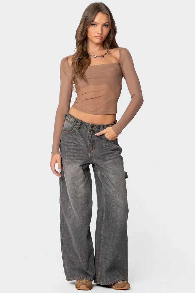 Jeans carpenter baggy tiro bajo de Edikted en Pantalones para argentina