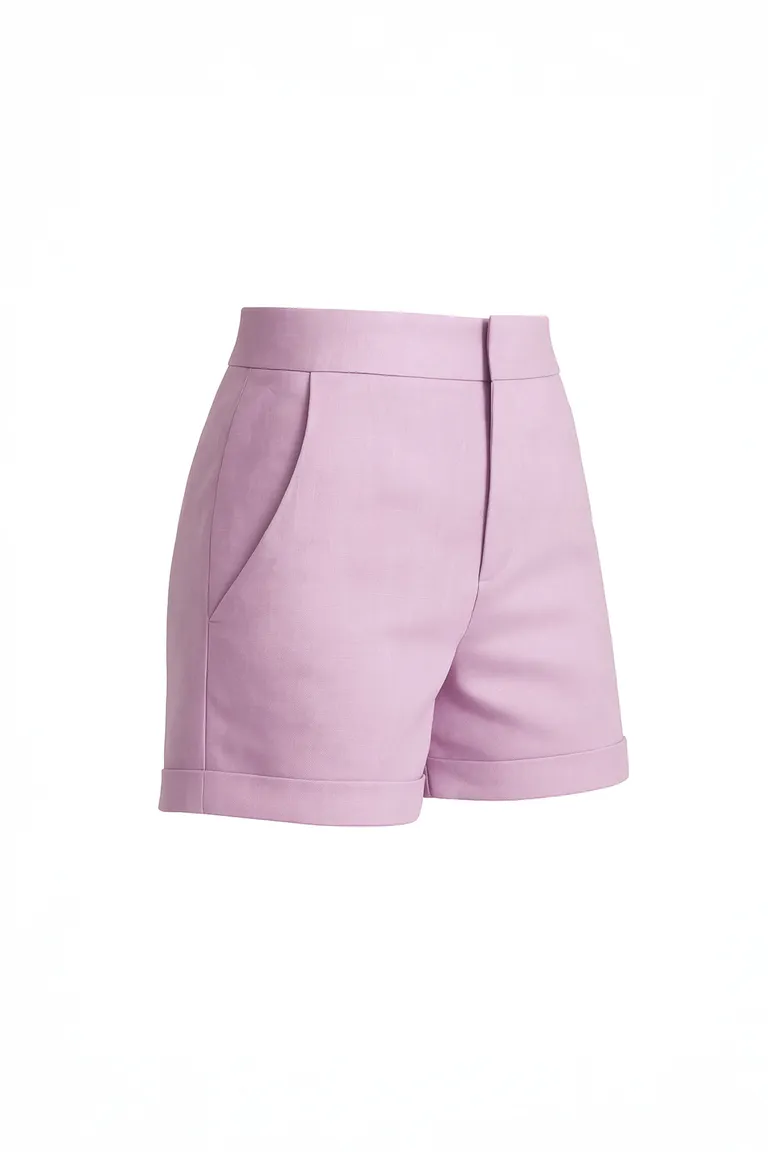 Short elegante de tiro medio con bolsillos laterales y botamangas arremangadas de Naíma en Shorts para argentina