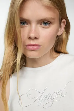 Top algodón con strass de Mango en Tops para argentina