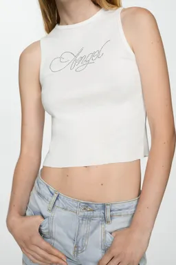 Top algodón con strass de Mango en Tops para argentina