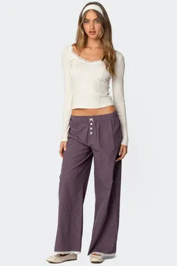 Pantalones cuadros dakota de Edikted en Pantalones para argentina