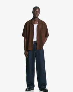 Camisa manga corta bordada de Bershka en Camisas para argentina