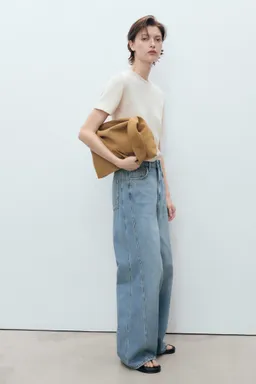 Jeans wideleg tiro medio de Mango en Pantalones para argentina