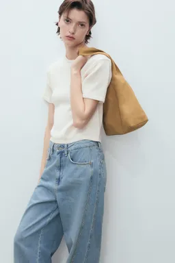 Jeans wideleg tiro medio de Mango en Pantalones para argentina