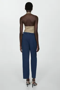 Pantalón algodón cintura elástica de Mango en Pantalones para argentina