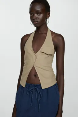 Pantalón algodón cintura elástica de Mango en Pantalones para argentina