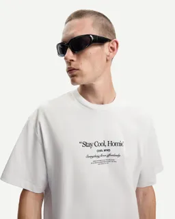 Remera oversize manga corta estampada de Bershka en Remeras y Polos para argentina